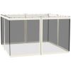 Outsunny 10 x 12 Mosquito Netting for Screen House Tent Zippered Outdoor Camping White