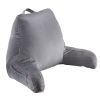 VEVOR Reading Pillow, Standard Size Bed Pillow with Shredded Memory Foam, Back Pillow with 3 Pockets and Washable Short Velvet Cloth, Top with Handle