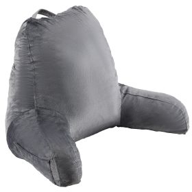 VEVOR Reading Pillow, Large Size Bed Pillow with Shredded Memory Foam, Back Pillow with 3 Pockets and Washable Short Velvet Cloth, Top with Handle