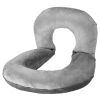 VEVOR Reading Pillow, Large Size U-Shaped Sitting up Pillow, Washable Bed Pillow with Soft Velvet, Bed Rest Back Pillow, Ideal for Reading, Gaming