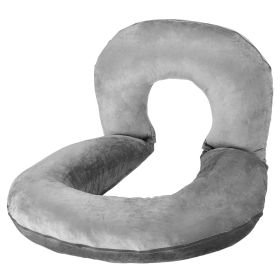 VEVOR Reading Pillow, Large Size U-Shaped Sitting up Pillow, Washable Bed Pillow with Soft Velvet, Bed Rest Back Pillow, Ideal for Reading, Gaming