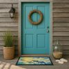 Dolphins in the Bay Doormat Front Door Mat Indoor Outdoor Rugs for Entryway, Non Slip Washable Low Pile, 18H X 27W