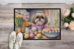 NEW Decorating Easter Shih Tzu Doormat Front Door Mat Indoor Outdoor Rugs for Entryway, Non Slip Washable Low Pile, 18H X 27W
