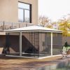 Outsunny 10 x 12 Mosquito Netting for Screen House Tent Zippered Outdoor Camping White