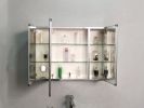 [PICK UP ONLY ] 36x26 inch Aluminum Bathroom Medicine Cabinet, Adjustable Glass Shelves, Waterproof and Rust-Resist