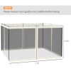 Outsunny 10 x 12 Mosquito Netting for Screen House Tent Zippered Outdoor Camping White
